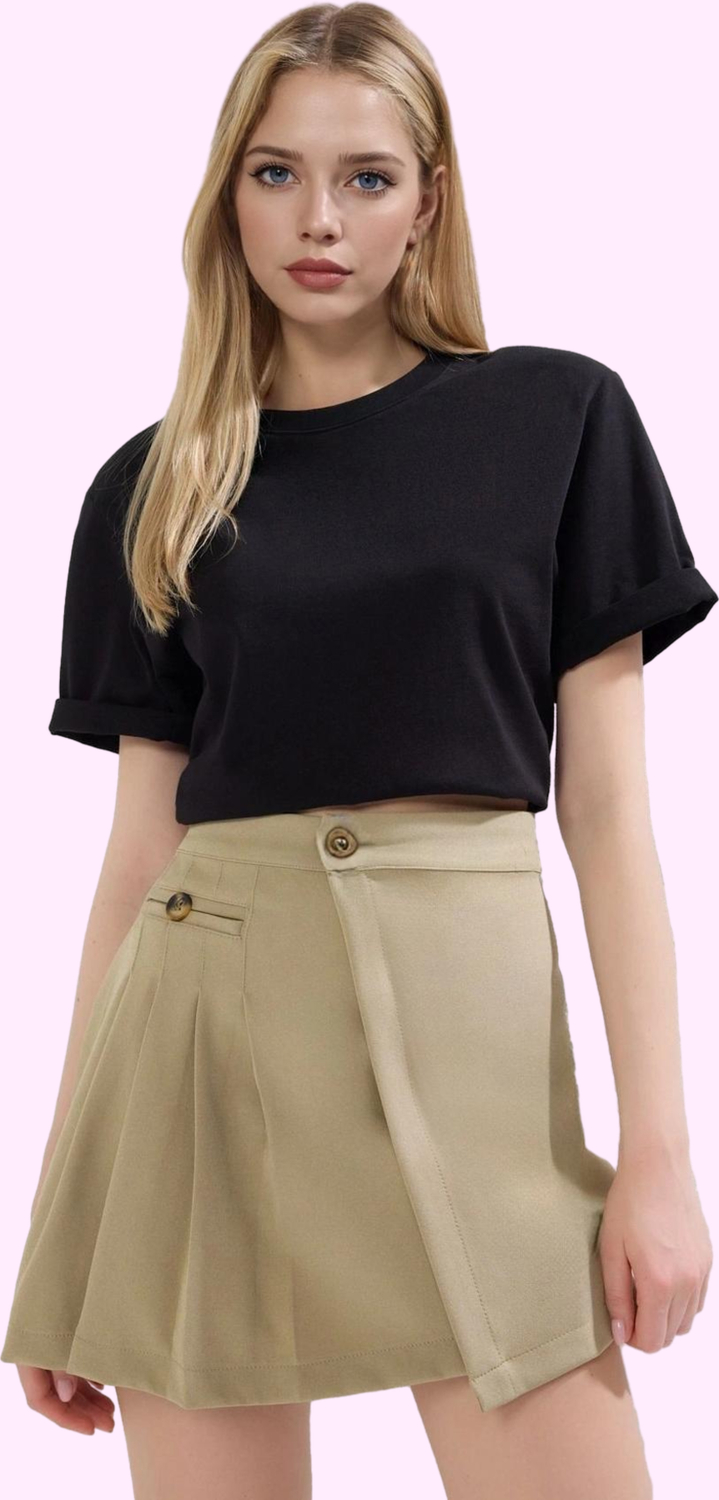 Kadın Renk Casual Dokuma Mini Etek Sarong Siluet Günlük Kullanım Yaz Aylarının Vazgeçilmezi