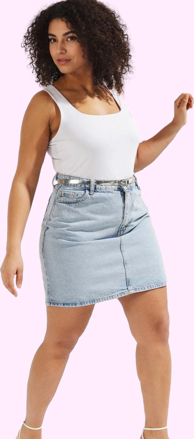 Kadın Denim Etek Yüksek Bel Pamuk Günlük Casual Stil Hafta Sonu Yaz Aylarının Vazgeçilmezi