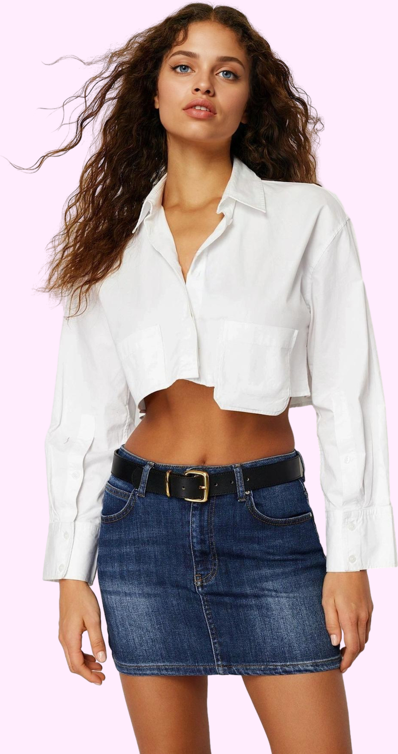Kadın Care Koleksiyonu A line Denim Mini Etek Pamuk Günlük Kullanım Yaz Aylarının Vazgeçilmezi