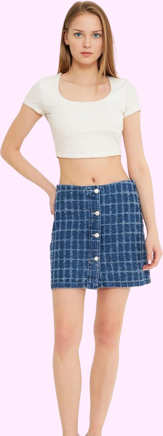 Kadın Basic Denim Şort Etek Pamuk Günlük Kombinler İçin Hafta Sonu Yaz Aylarının Vazgeçilmezi