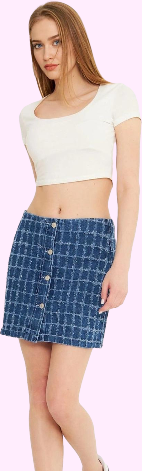 Kadın Basic Denim Şort Etek Pamuk Günlük Kombinler İçin Hafta Sonu Yaz Aylarının Vazgeçilmezi