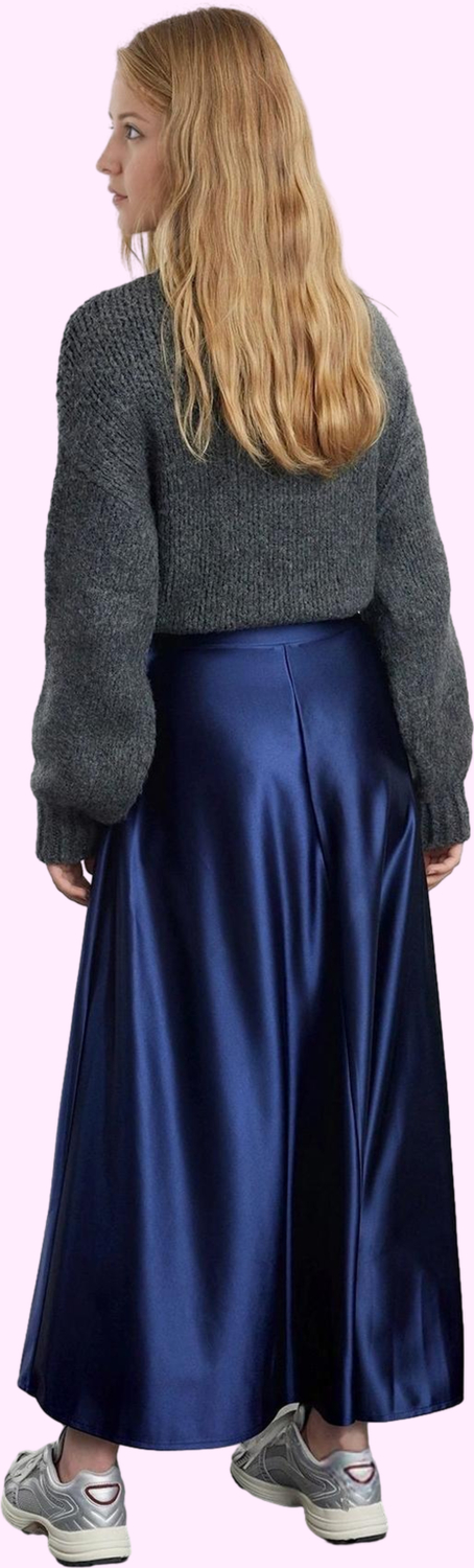 Kadın Maxi Etek Yüksek Bel A line Kesim Polyester Yazlık Günlük Kullanım Dayanıklı Malzeme