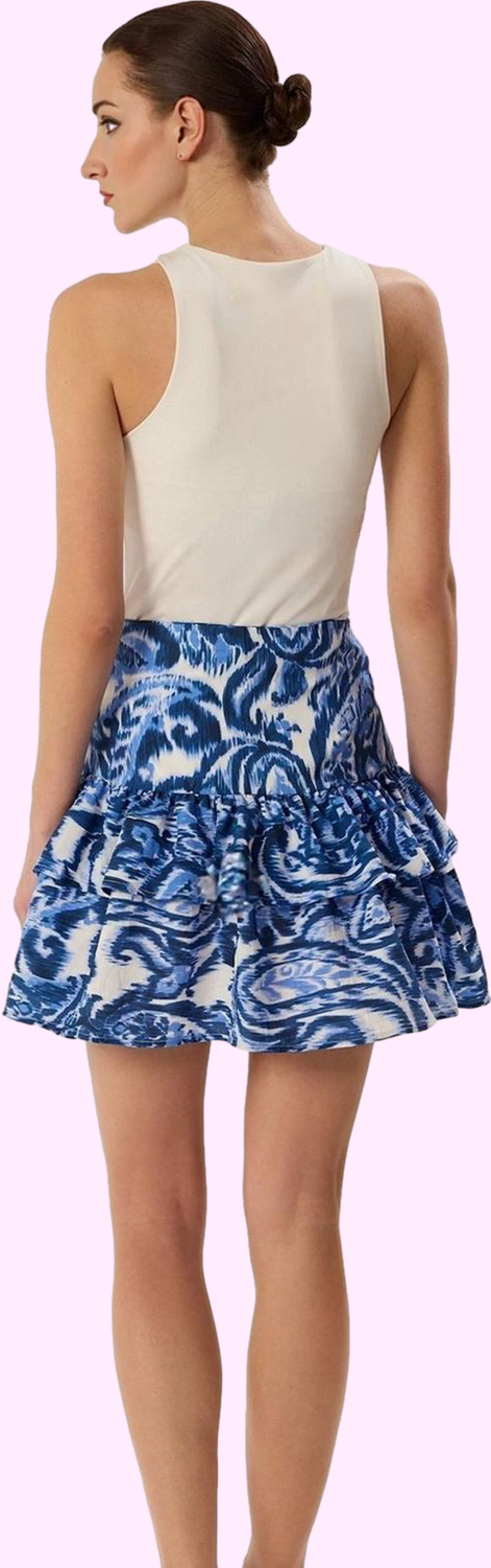 Kadın Çok Lilyum Dokuma Mini Etek Korse Detay Casual Günlük Stil Yaz Aylarının Vazgeçilmezi