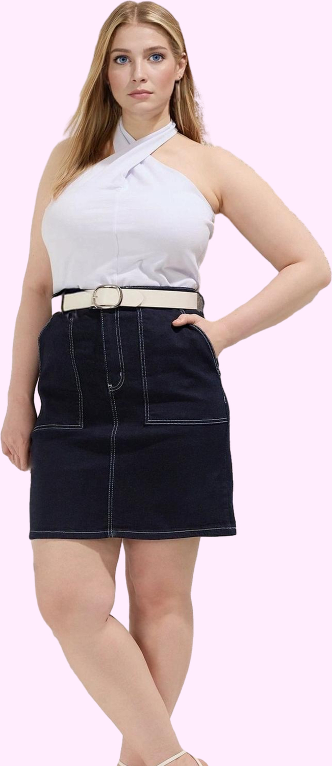 Kadın Yüksek Bel A line Denim Mini Etek Rahat ve Şık Günlük Tasarım Yaz Aylarının Vazgeçilmezi