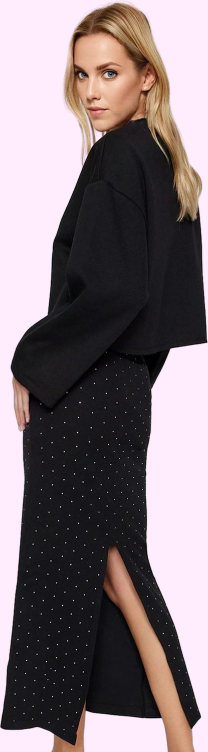 Kadın Düz Desen Örme Maxi Etek Yüksek Bel Beli Lastikli Rahat Kalıp Yaz Aylarının Vazgeçilmezi
