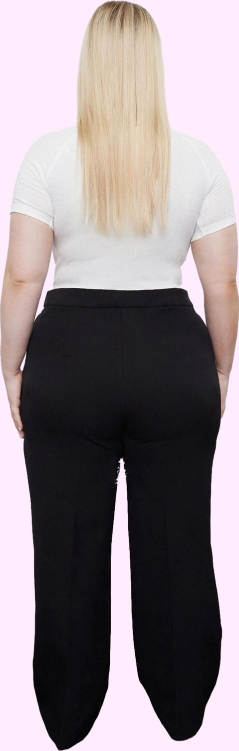 Kadın Büyük Beden Geniş Paça Pantolon Fermuarlı Yüksek Bel Rahat Günlük Yaz Aylarının Vazgeçilmezi
