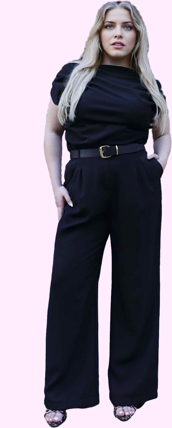 Kadın Düz Desen Geniş Paça Pantolon Yüksek Bel Dokuma Kumaş Günlük Yaz Aylarının Vazgeçilmezi