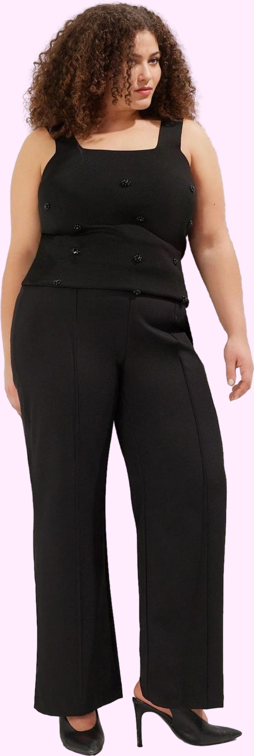 Kadın Geniş Paça Pantolon Yüksek Bel Lastikli Dokuma İş Pantolonu Yaz Aylarının Vazgeçilmezi