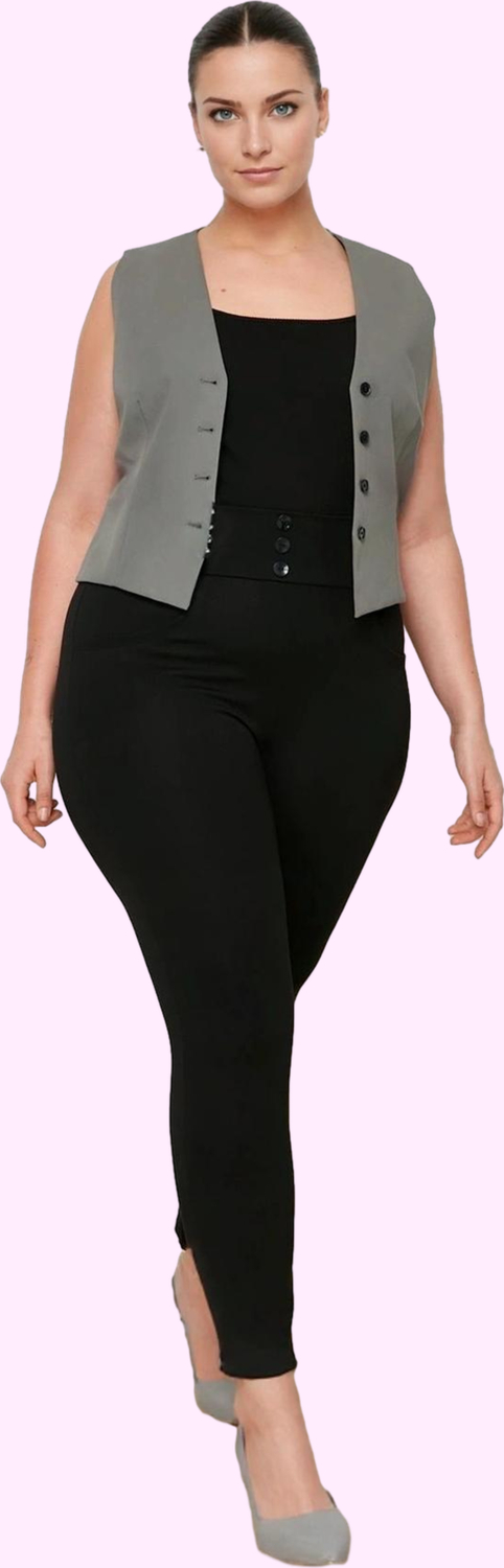 Kadın Skinny Pantolon Yüksek Bel Interlok Dokuma Rahat Günlük Stil Yaz Aylarının Vazgeçilmezi