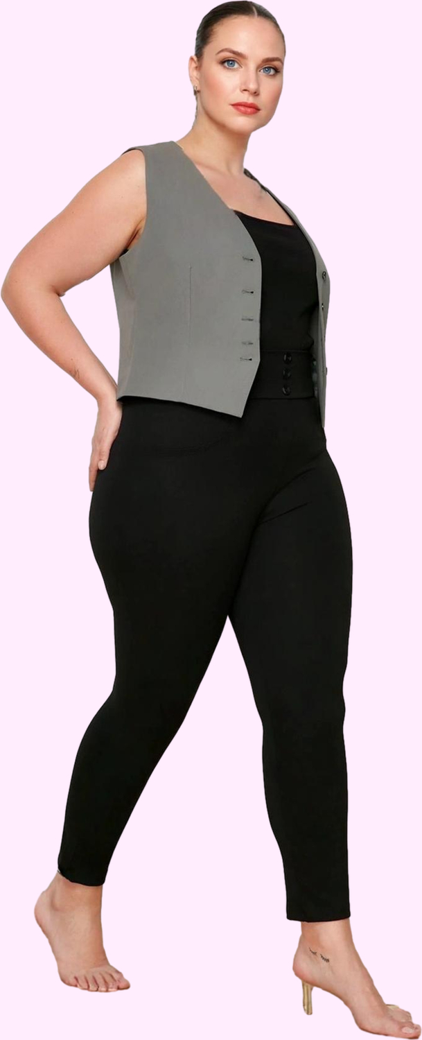 Kadın Skinny Pantolon Yüksek Bel Interlok Dokuma Rahat Günlük Stil Yaz Aylarının Vazgeçilmezi