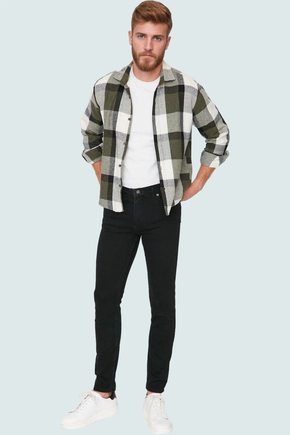 Erkek Pamuk Regular Skinny Fit Kot Pantolon Esnek Rahat Günlük Kullanım İçin Modern Tasarım