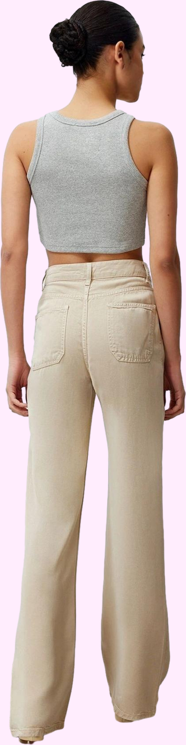 Kadın Cool & Comfort Wide Leg Tencel Jean Pantolon Fonksiyonel Dayanıklı Kaliteli Konforlu