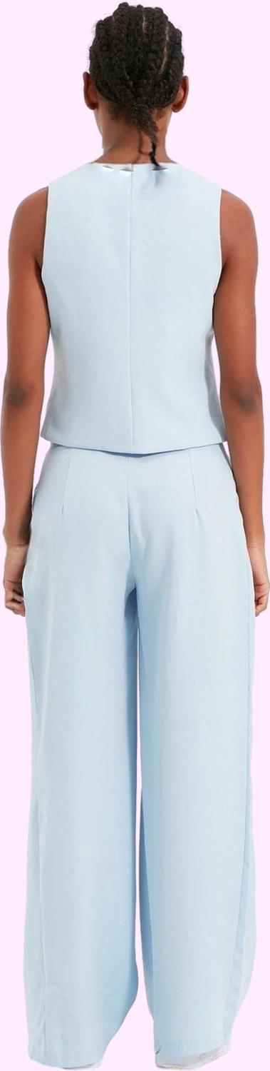 Kadın Düz Desenli Geniş Paça Pantolon Yüksek Bel Wide Leg Kesim Günlük Ve İş Modern Tasarım