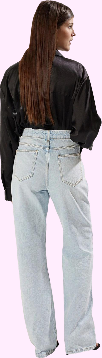 Kadın Pamuk Denim Regular Jean Pantolon Düz Desen Günlük Kombinler Yaz Aylarının Vazgeçilmezi