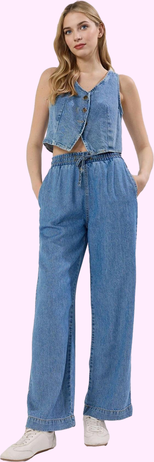Kadın Care Koleksiyonu Denim Pantolon Pamuk Rahat Kalıp Günlük Kullanım Yaz Aylarının Vazgeçilmezi
