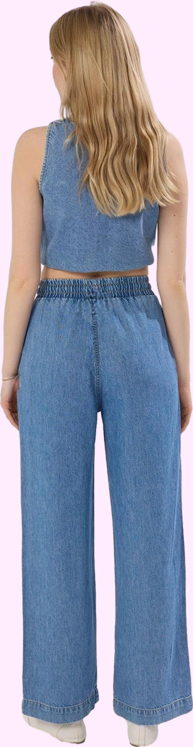 Kadın Care Koleksiyonu Denim Pantolon Pamuk Rahat Kalıp Günlük Kullanım Yaz Aylarının Vazgeçilmezi