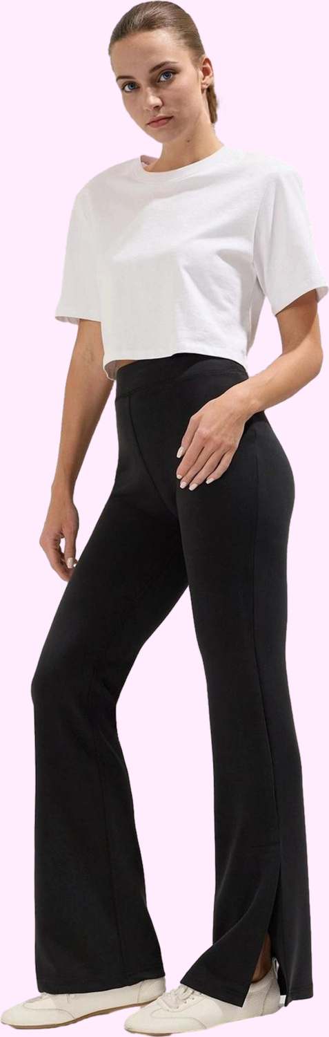 Kadın Modal Flare Pantolon Yüksek Bel Geniş Paça Casual Günlük Stil Yaz Aylarının Vazgeçilmezi