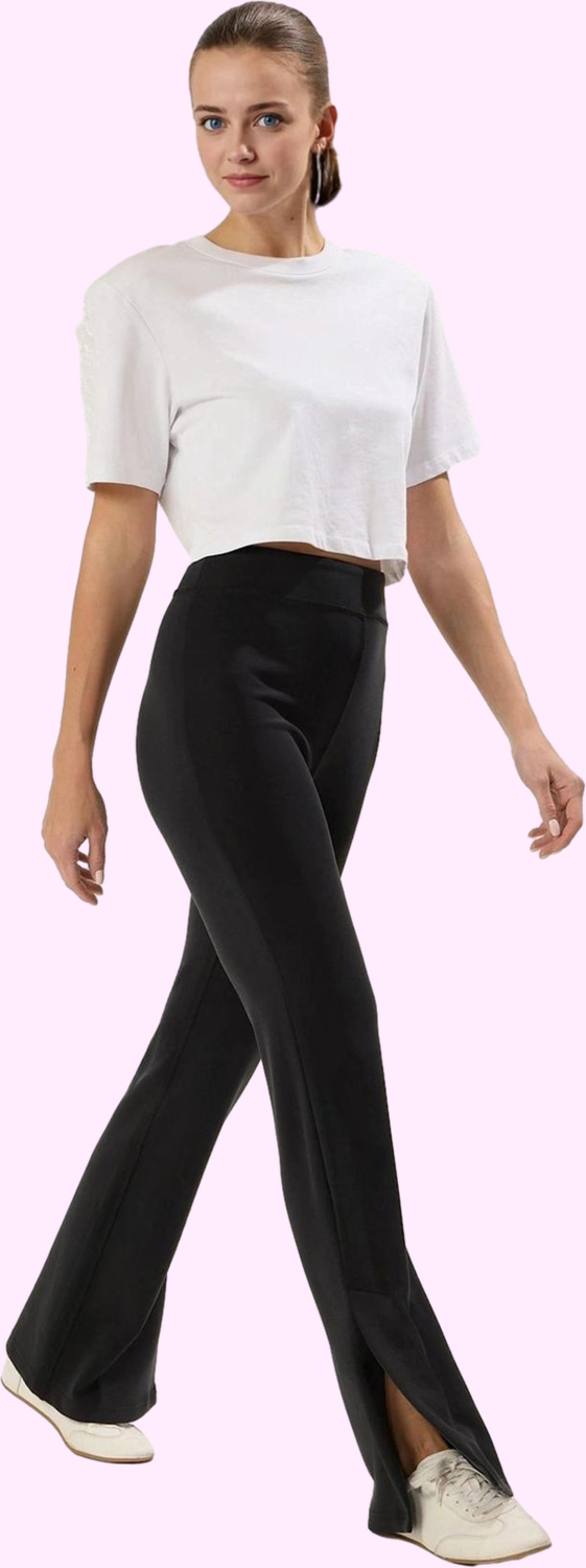Kadın Modal Flare Pantolon Yüksek Bel Geniş Paça Casual Günlük Stil Yaz Aylarının Vazgeçilmezi