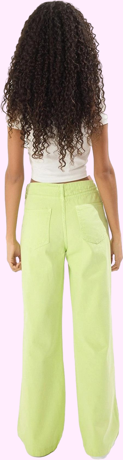 Kadın Pamuk Denim Pantolon Normal Bel Geniş Paça Rahat Günlük Stil Yaz Aylarının Vazgeçilmezi