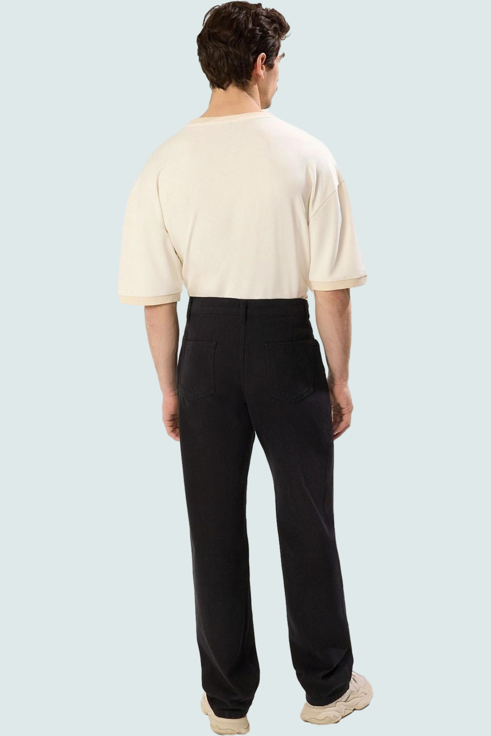 Erkek Pamuklu Gabardin Pantolon Düz Desen Geniş Paça Günlük Ve Rahat Yaz Aylarının Vazgeçilmezi