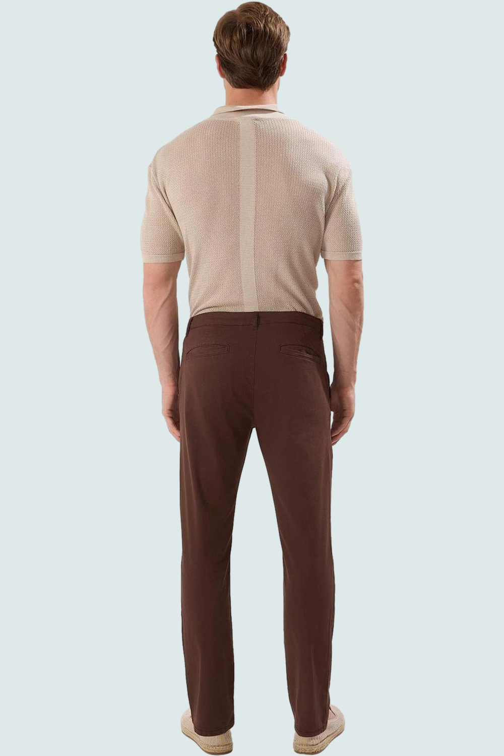 Erkek Slim Fit Uzun Boy Chino Pantolon Esnek Gabardin Kumaş Günlük Kullanım Modern Tasarım