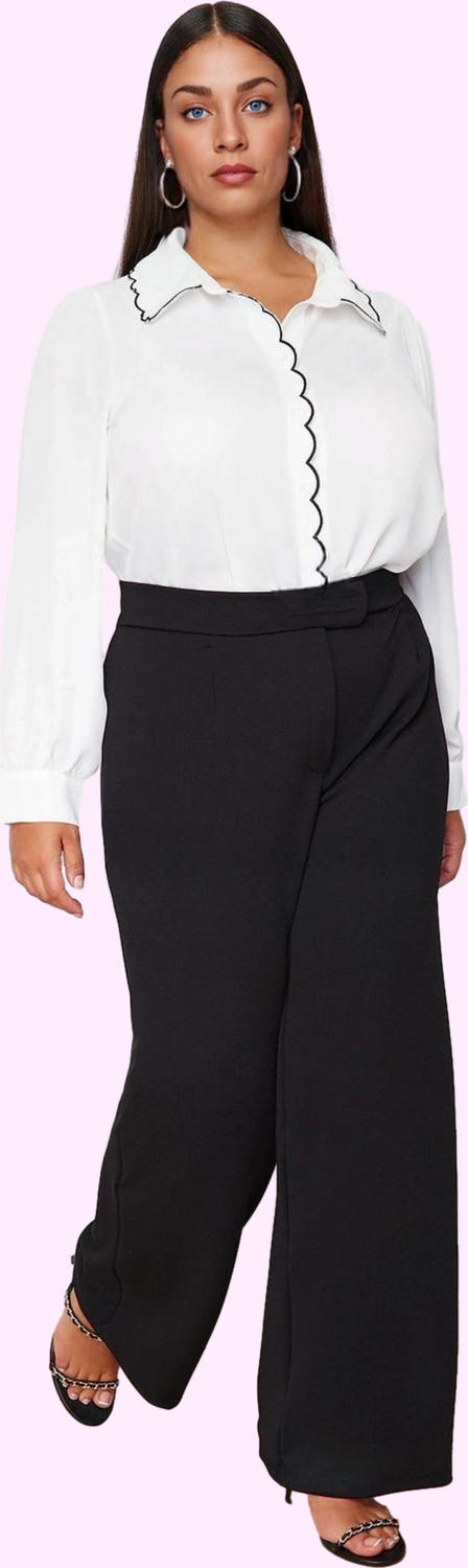 Kadın Wide Leg Pantolon Yüksek Bel Günlük Casual Ofis Şıklığı Hafta Sonu Dayanıklı Malzeme