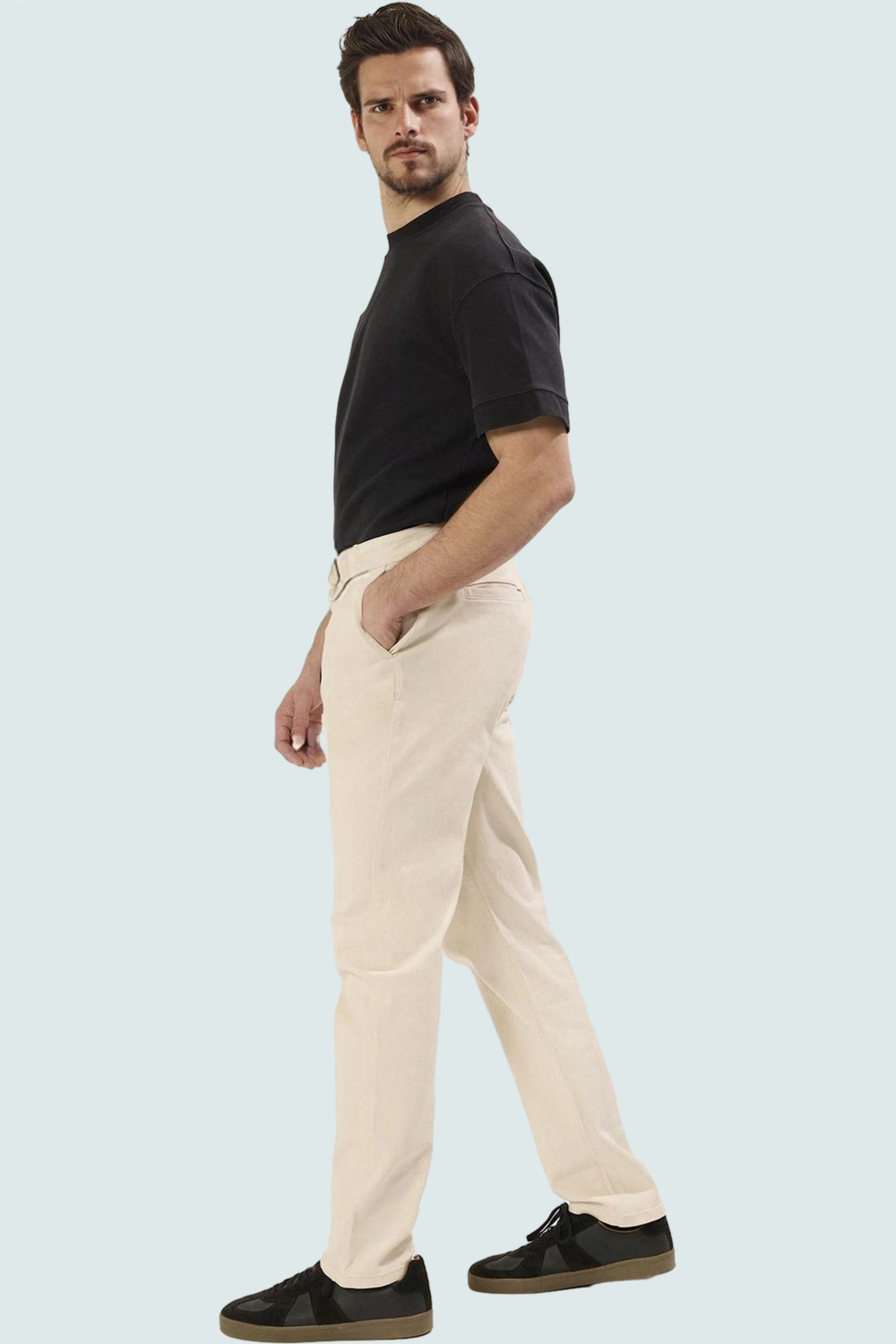 Erkek Gabardin Pantolon; Straight Kalıp; Boru Paça; Günlük Şıklık Yaz Aylarının Vazgeçilmezi