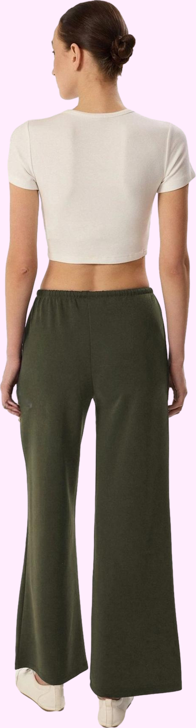 Kadın Renk Wide Leg Pantolon Rahat Kesim Yazlık Modal Kumaş Günlük Kullanım Modern Tasarım