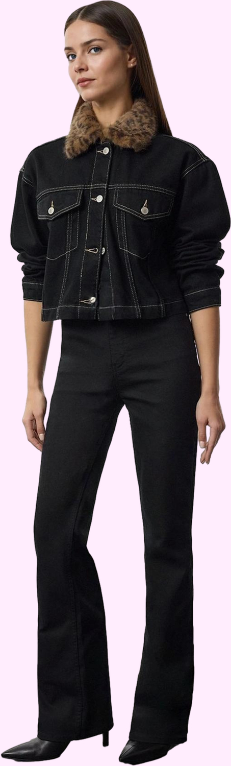 Kadın Denim Flare Jean Pantolon Yüksek Bel Uzun Boy Günlük Hafta Sonu Yaz Aylarının Vazgeçilmezi