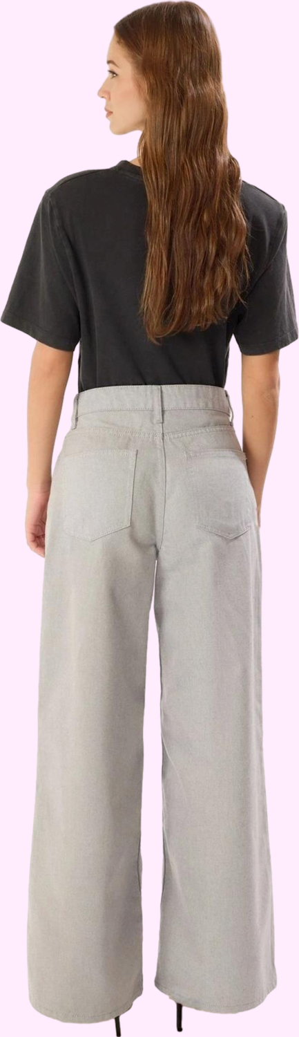 Kadın Denim Pantolon Pamuk Rahat Geniş Paça Günlük Kullanım İçin Yaz Aylarının Vazgeçilmezi