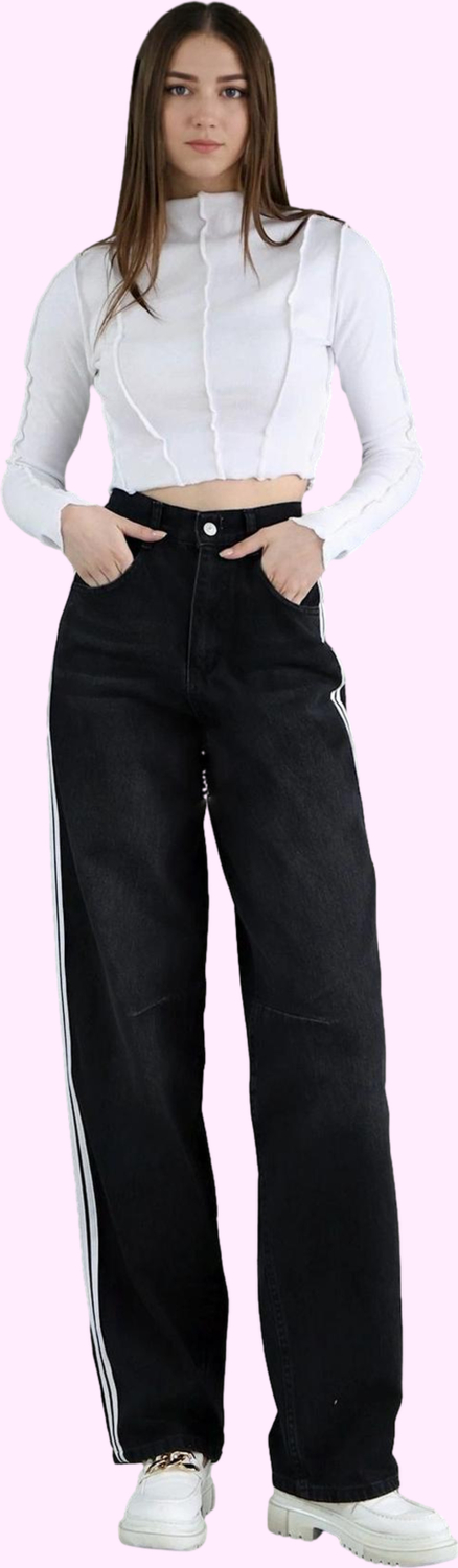 Kadın Denim Barrel Jean Pantolon; Yüksek Bel Uzun Boy Pamuk Günlük Stil Yaz Aylarının Vazgeçilmezi