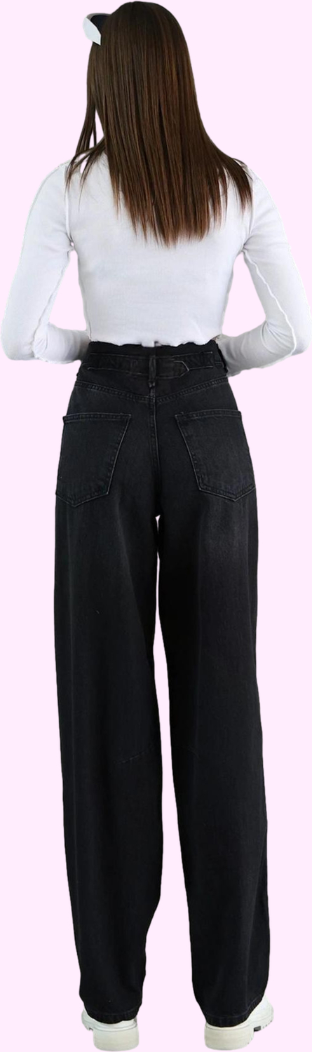 Kadın Denim Barrel Jean Pantolon; Yüksek Bel Uzun Boy Pamuk Günlük Stil Yaz Aylarının Vazgeçilmezi