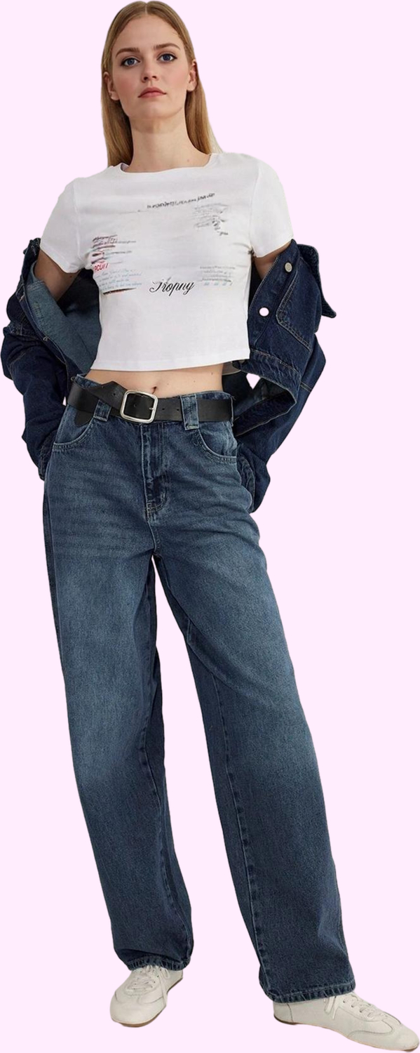 Kadın Denim Jean Pantolon Pamuk Günlük Ve Rahat Kullanım Hafta Sonu Yaz Aylarının Vazgeçilmezi