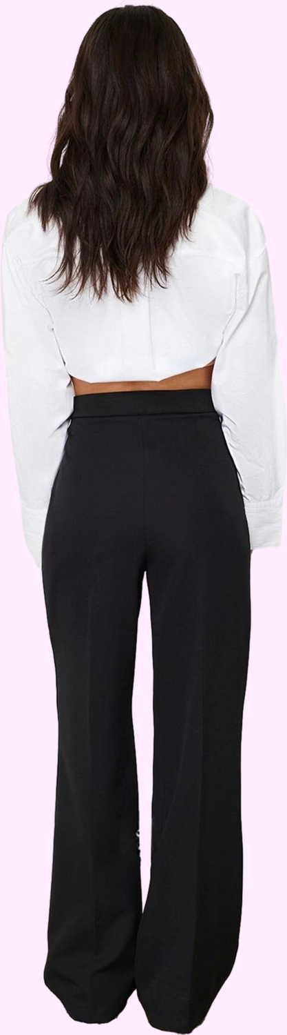 Kadın Geniş Paça Düz Desen Yazlık Pantolon Yüksek Bel Wide Leg Kesim Yaz Aylarının Vazgeçilmezi