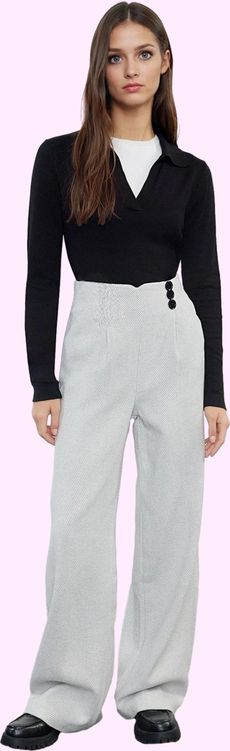 Kadın Kışlık Wide Leg Dokuma Pantolon Fonksiyonel Dayanıklı Kaliteli Konforlu Estetik Spor