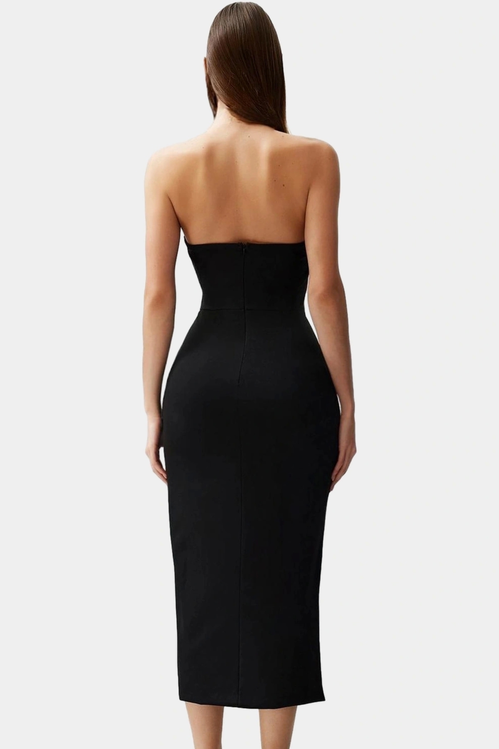 Kadın Bodycon Midi Elbise Kare Yaka Finike Dokuma Yazlık Şık Elbise Trend Tasarım Yüksek Kalite