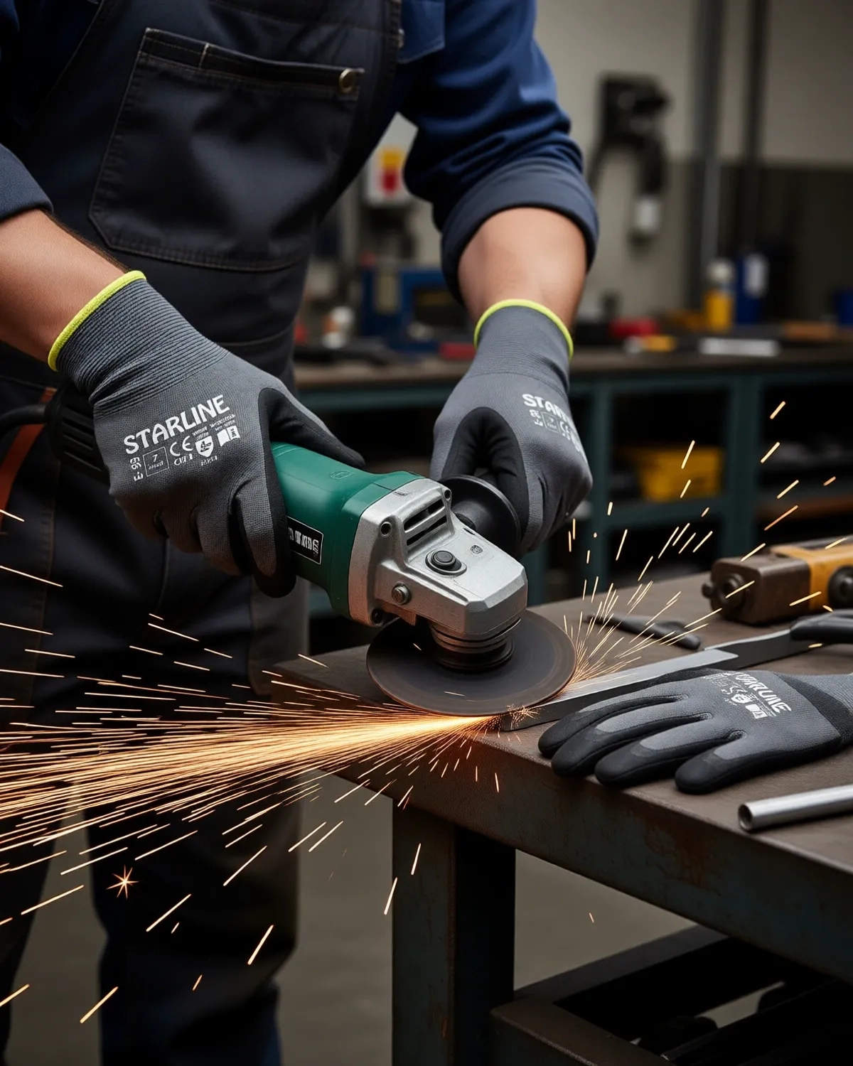 Nitril Kaplamalı İş Eldiveni Starline E93 EN 388 420 Köpük Ömürlü Esnek Koruma