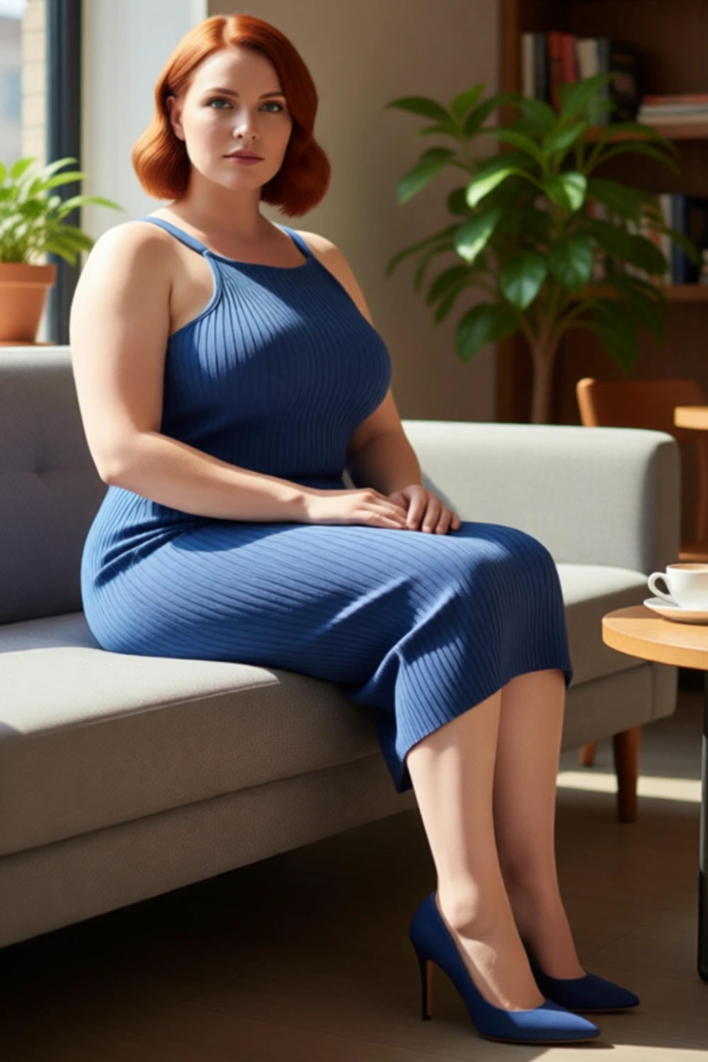 Kadınlar İçin Mavi Bodycon Fitilli Kolsuz Midi Elbise Rahatlığı Ve Şıklığı Bir Arada Sunuyor