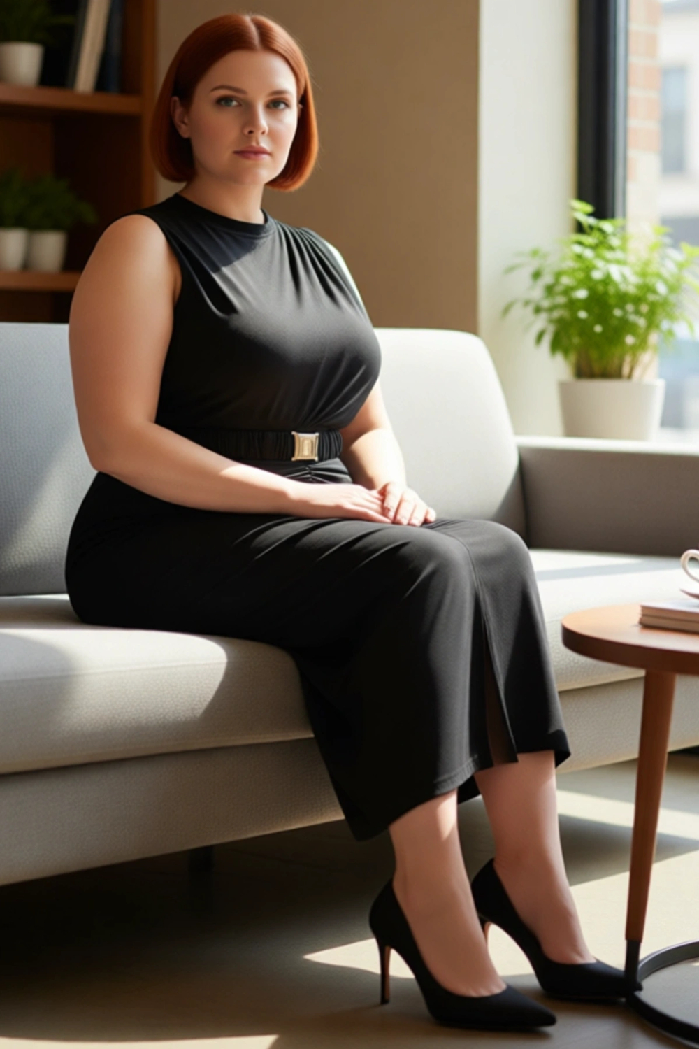 Kadın Şık Bodycon Midi Kolsuz Elbise Örme Kumaş ve Yırtmaç Detaylı Günlük Şıklık Sunar Kaliteli