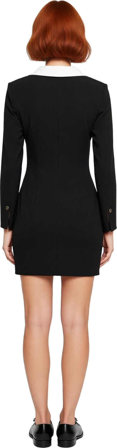 Kadın Mini Boy Bodycon Elbise Ofis Ve İş Hayatı İçin Uzun Kollu Düz Dokuma Şık Kesim Kaliteli