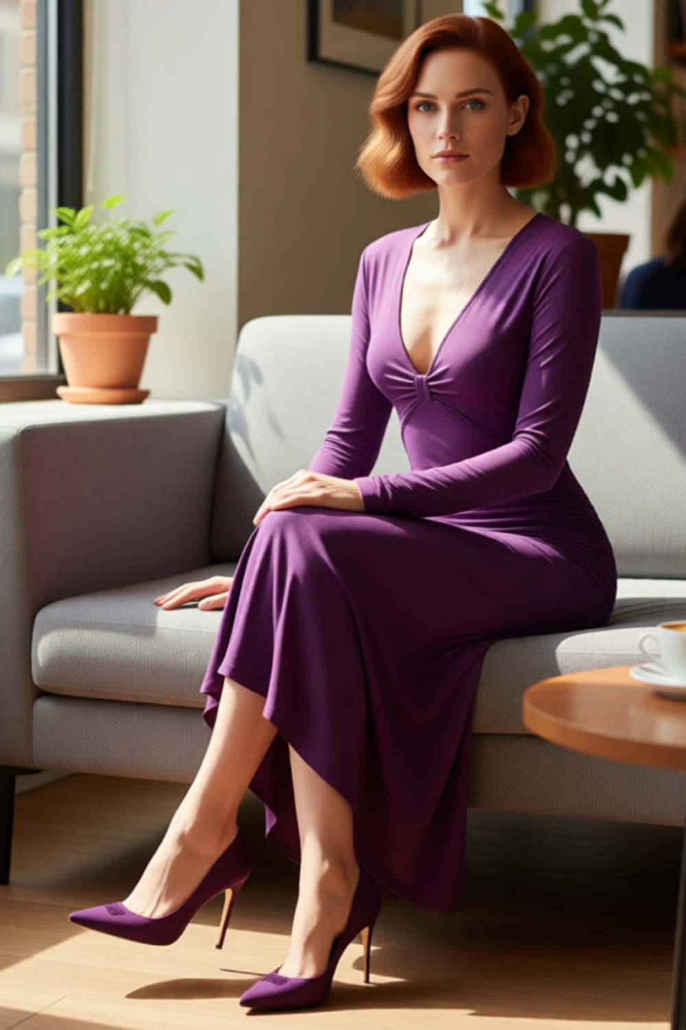 Kadın Bodycon Siluet Uzun Kol V Yaka Büzgülü Detaylı Maxi Elbise Özel Günler Kokteyl Kaliteli