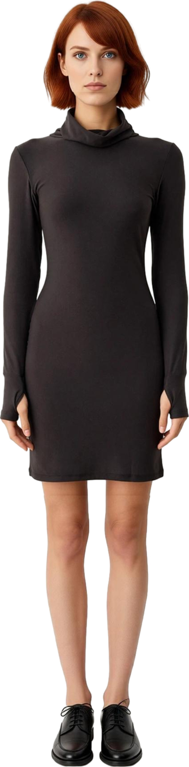 Kadın Bodycon Örme Elbise Uzun Kollu Balıkçı Yaka Kışlık Mini Şık Günlük Stilin Anahtarı Kaliteli