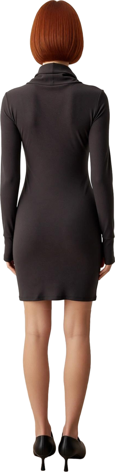 Kadın Bodycon Örme Elbise Uzun Kollu Balıkçı Yaka Kışlık Mini Şık Günlük Stilin Anahtarı Kaliteli