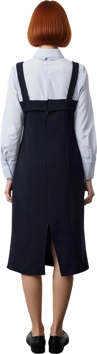 Moda Stil Regular Gömlek Yaka Mini Boy Gömlek Detaylı Fitted Vücuda Oturan Dokuma Elbise