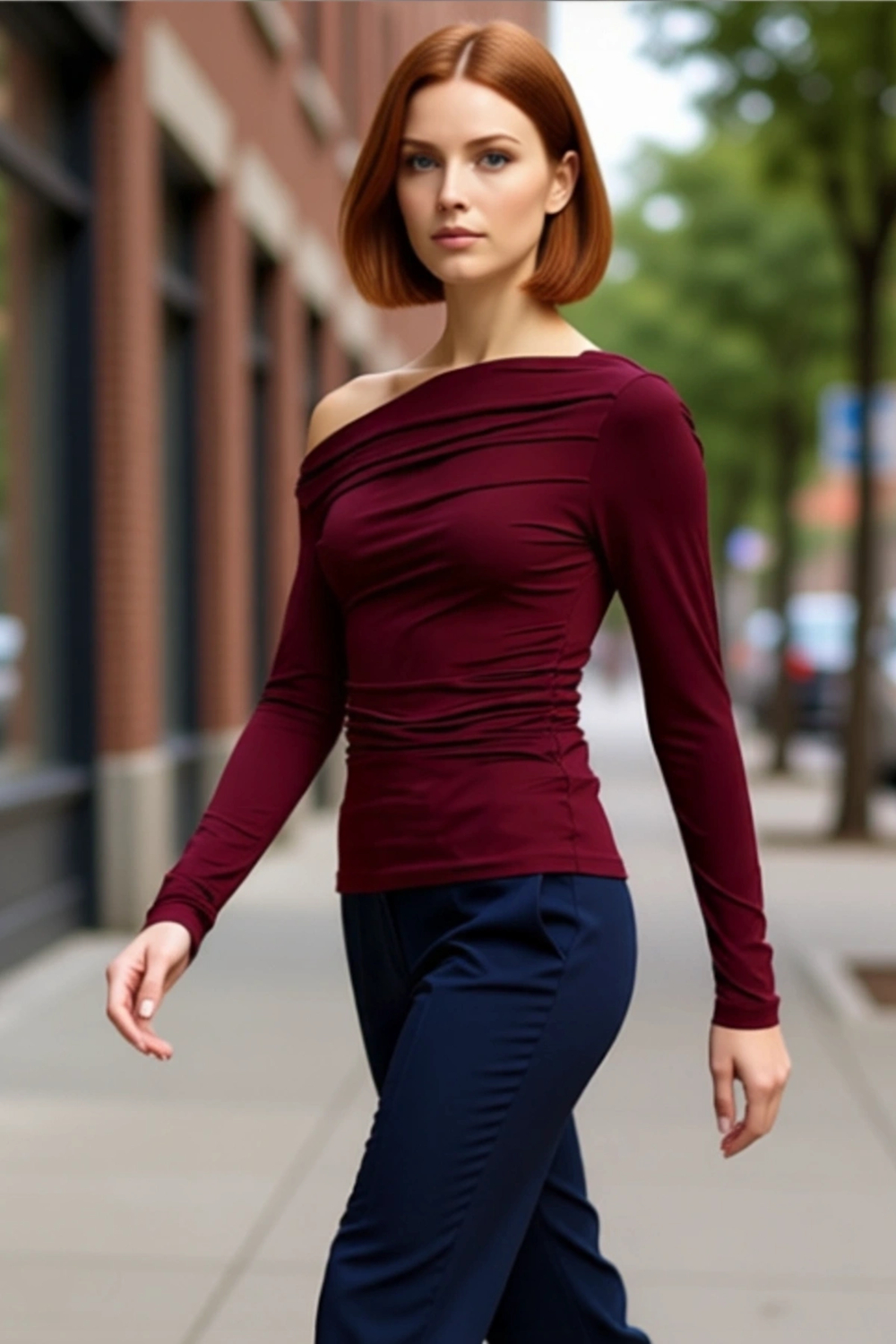 Stil Kadın Büzgü Drape Detaylı Fitted Vücuda Oturan Kollu Esnek Bluz Regular Örme Slim Kalıp