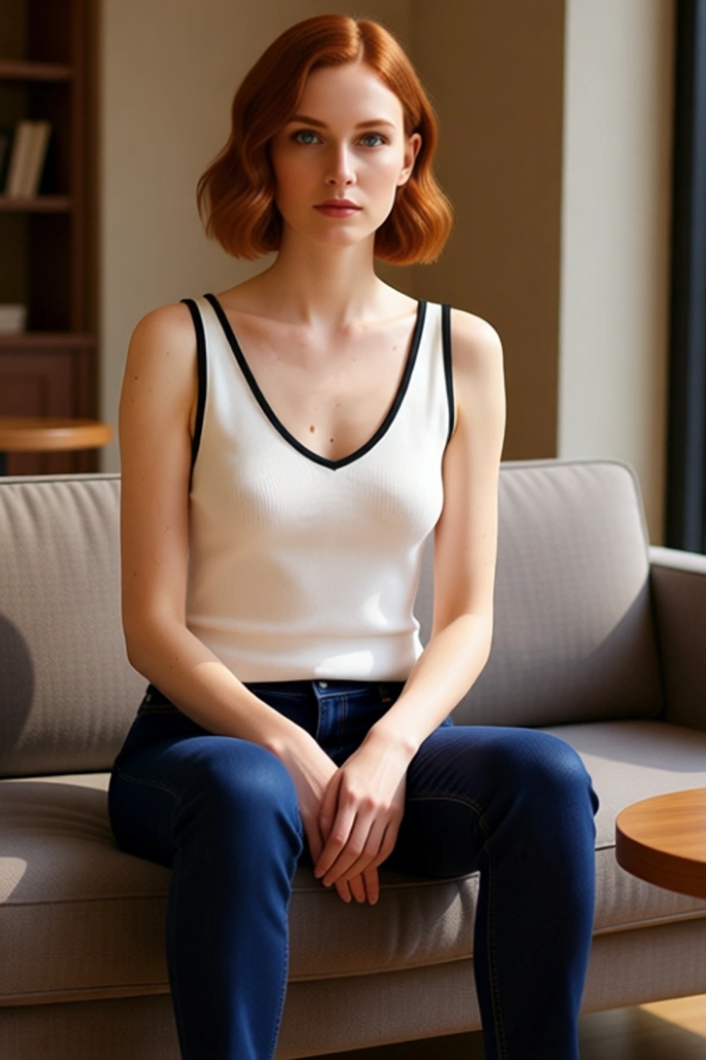 Triko Bluz V Yaka Kolsuz Crop Basic Siluet Rahat Kullanım Şık Görünüm Premium Kalite