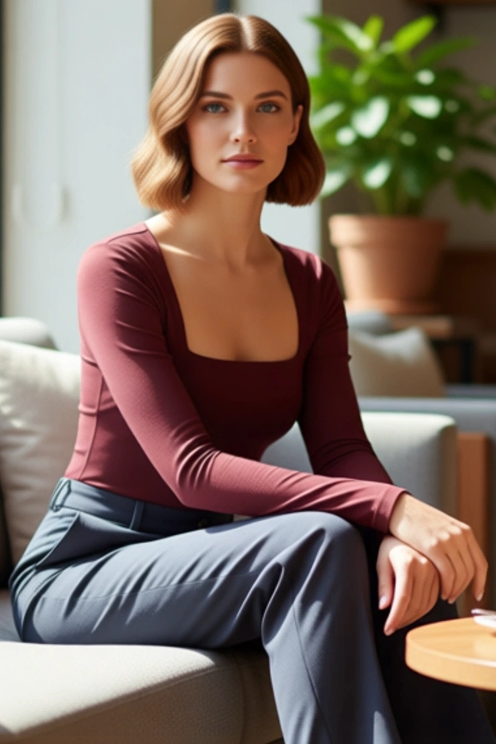 Stil Kadın Büzgü Drape Detaylı Vücuda Oturan Bluz Regular Örme Slim Kalıp