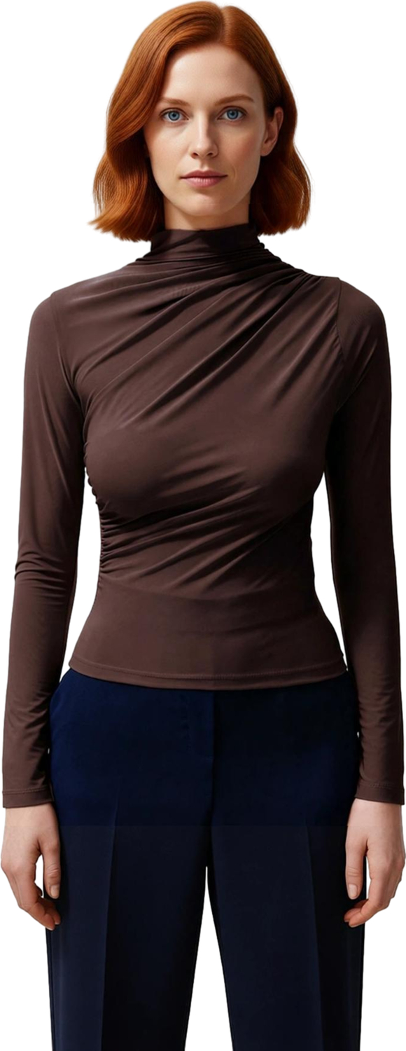 Moda Kare Yaka Örme Slim Düz Desen Casual Günlük Crop Kısa Kol Bluz