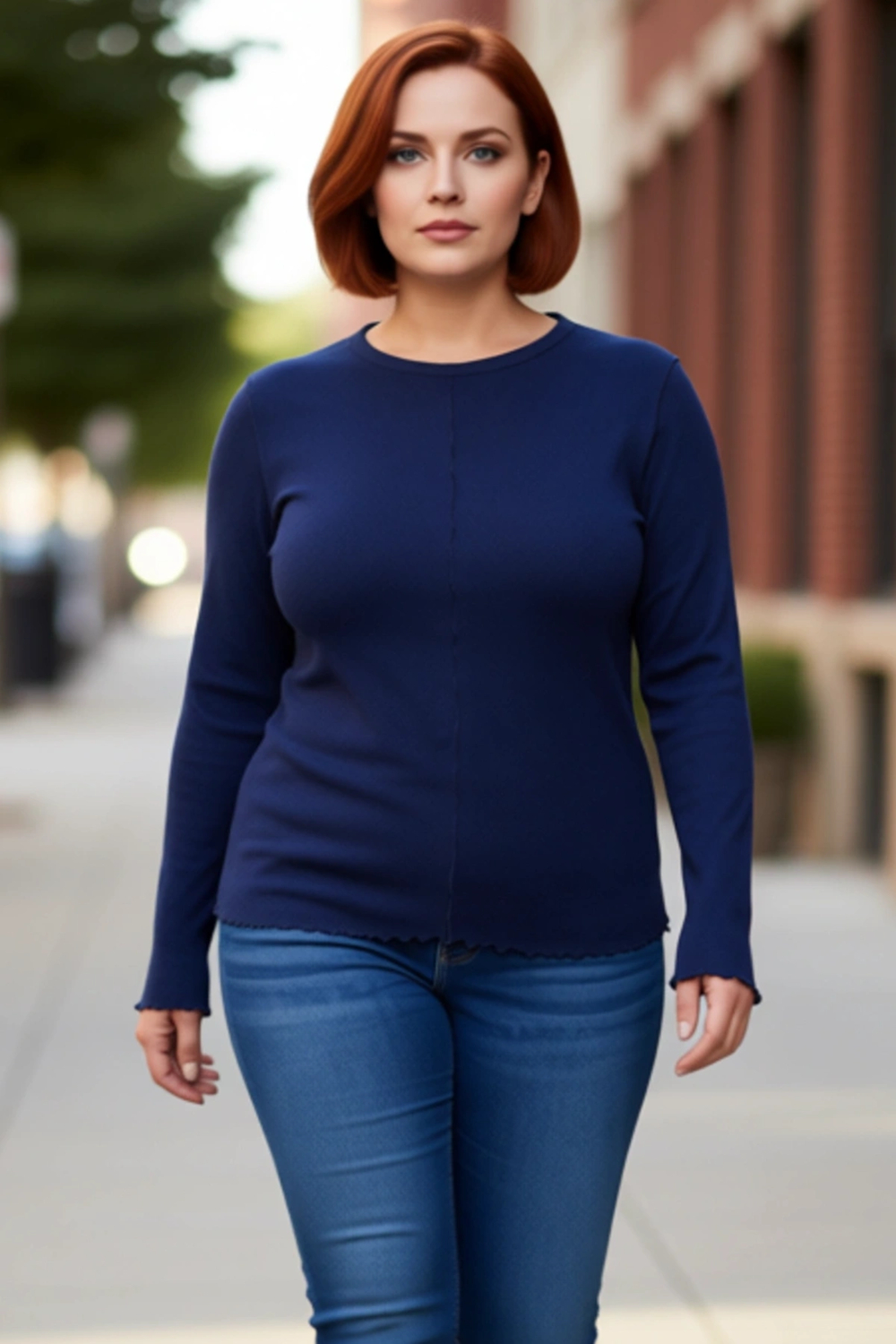Stil Kadın Fitilli Bluz Crop Örme Fitted Kalıp Büyük Beden
