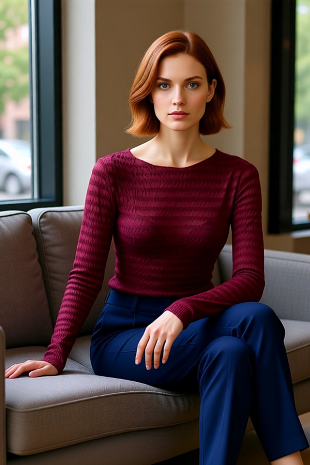 Stil Kadın Fitted Vücuda Oturan Dokulu Tül Esnek Bluz Regular Örme Slim Kalıp